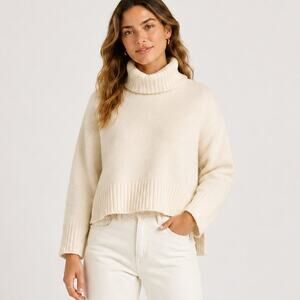 Polo Ralph Lauren Wool Cashmere Turtleneck Sweater Cream Size M